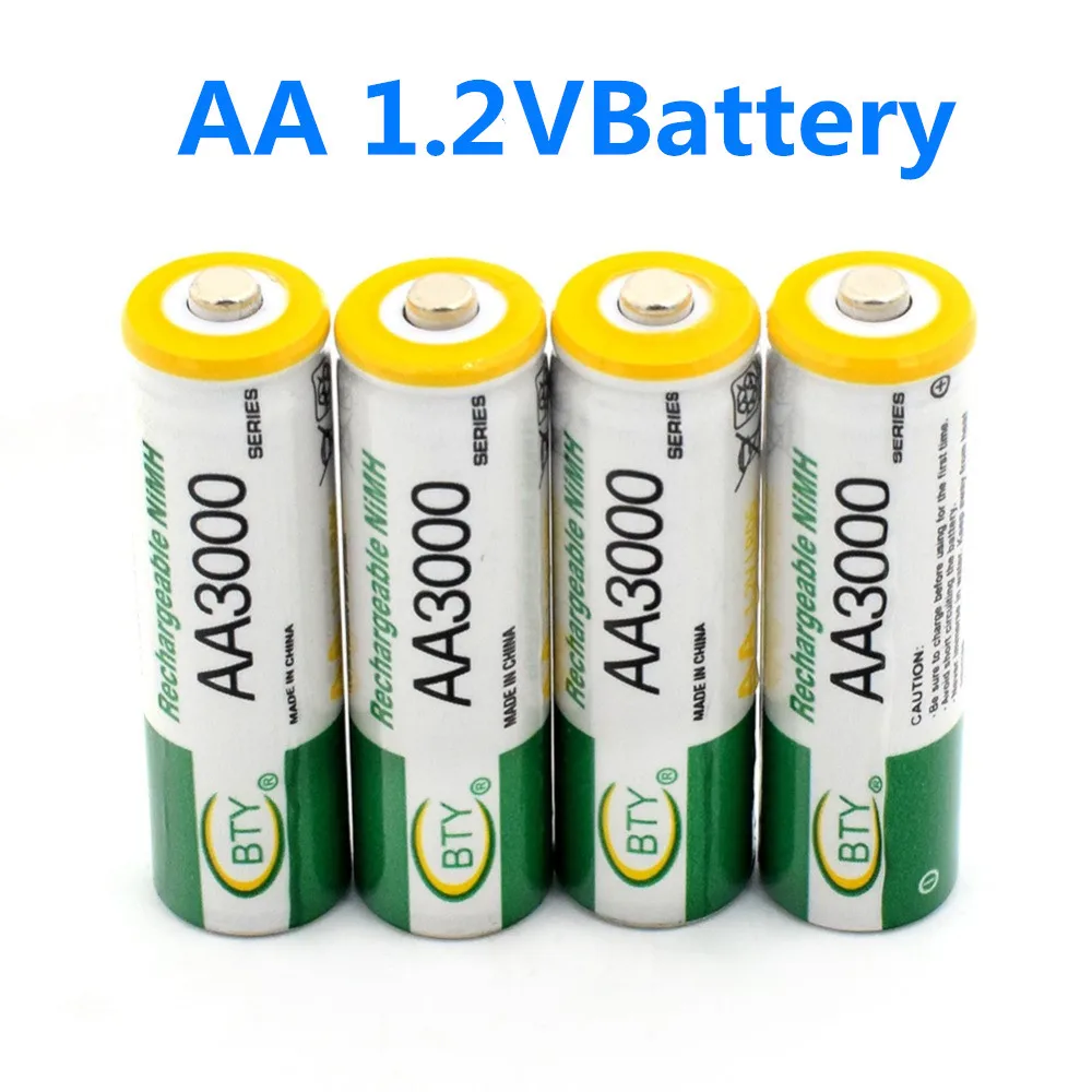 

100% neue 3000mAh AA NI-MH 1,2 v Akku Aufladen Pre-Aufgeladen Ni-Mh Akku Für Spielzeug Kamera mikrofon