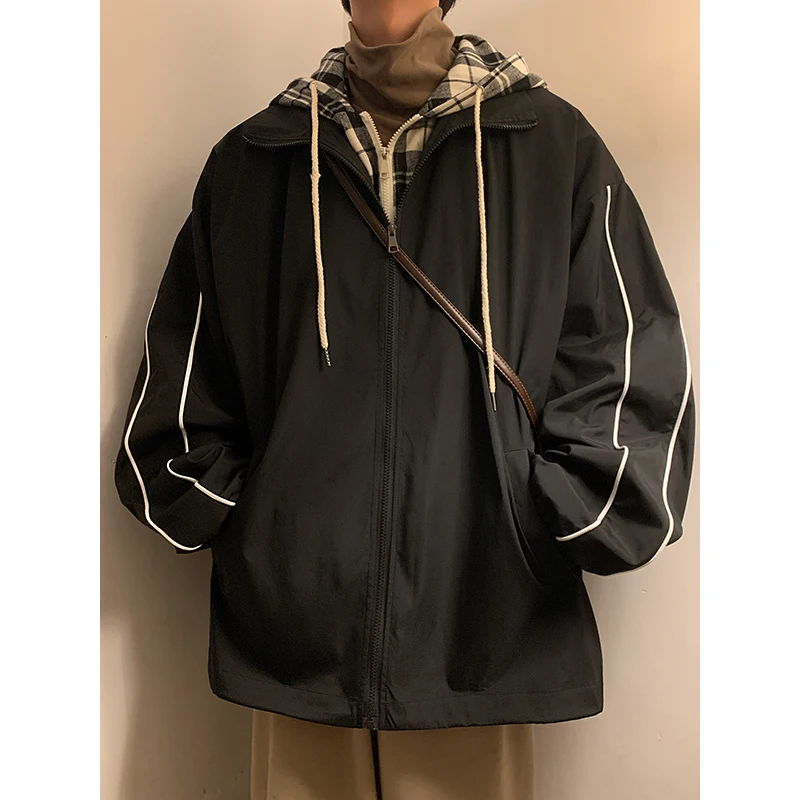 

Куртка мужская Тонкая свободного покроя, ветровка в гонконгском стиле, Молодежный Джокер, Студенческая одежда, большие размеры, весна-лето