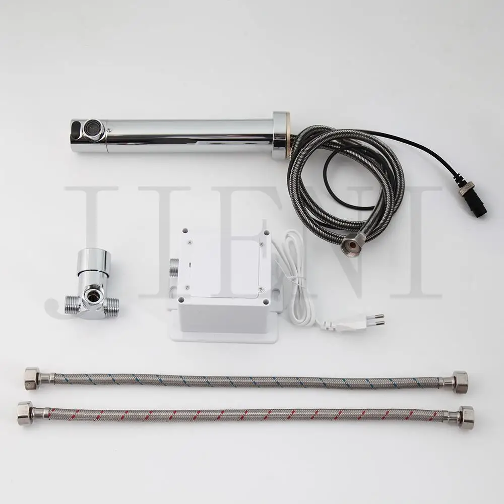 JIENI настенный сенсорный смеситель для раковины латунный черный