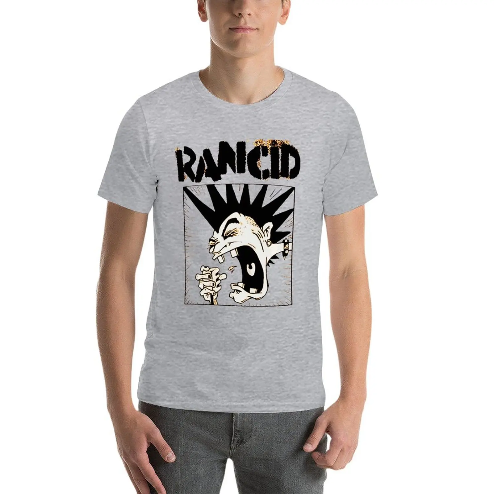 

Rancid - Screaming Mohawk Oversized Tshirt Brand Men Clothes Short Sleeve Streetwear Big Size Top Tee