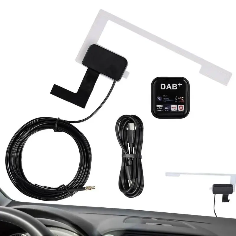 

USB Dangle Universal USB Dangle Adapter For Car Radio Car Radio USB Adapter With Receiver Antenna And TYP-C Cable Compatible