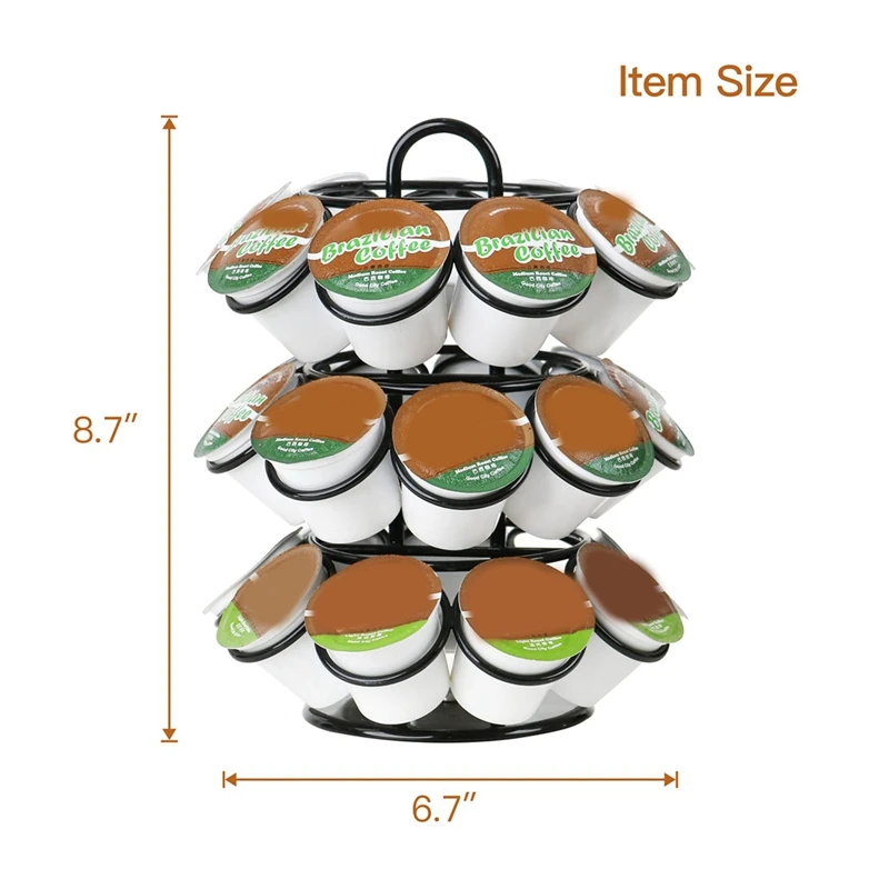 Держатель для кофейных капсул вращающийся на 360 градусов совместим с K-чашками (27