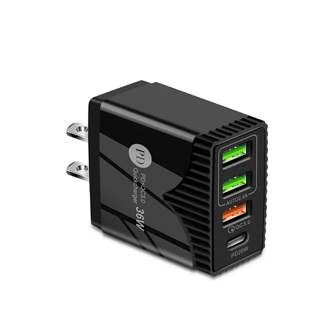 

Сетевое зарядное устройство с 4 USB-портами, 20 Вт, Тип C