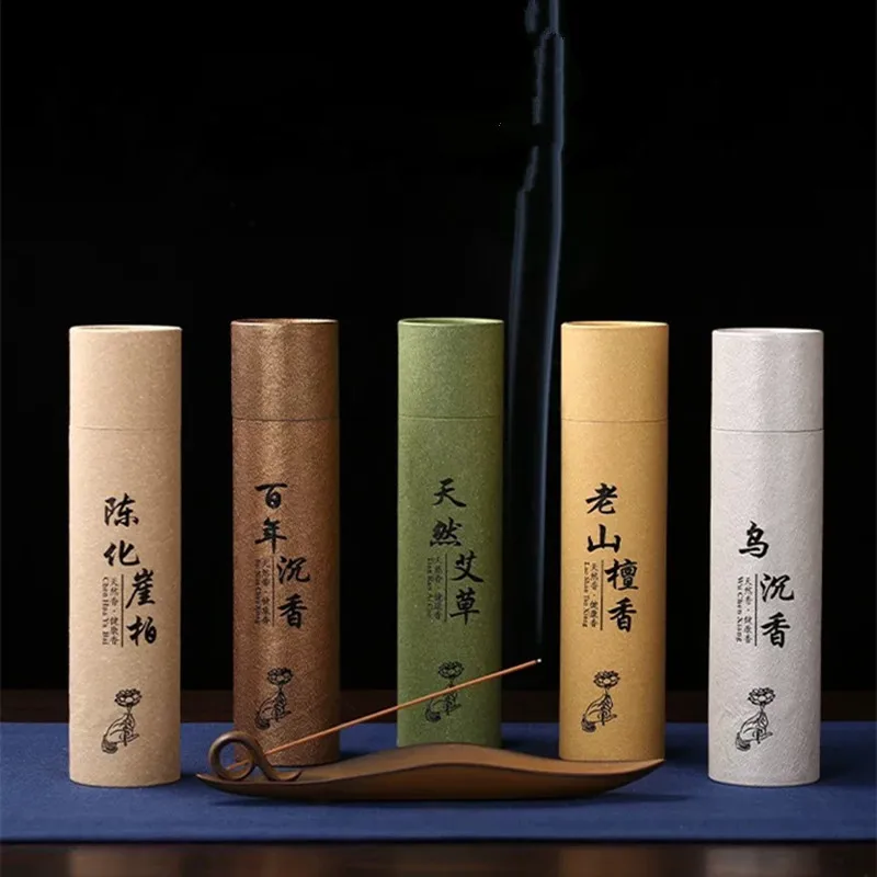 

100pcs Incense Natural Thread Incense Sandalwood Wormwood Home Aroma Sticks Meditation Purification Stick Incense Indoor