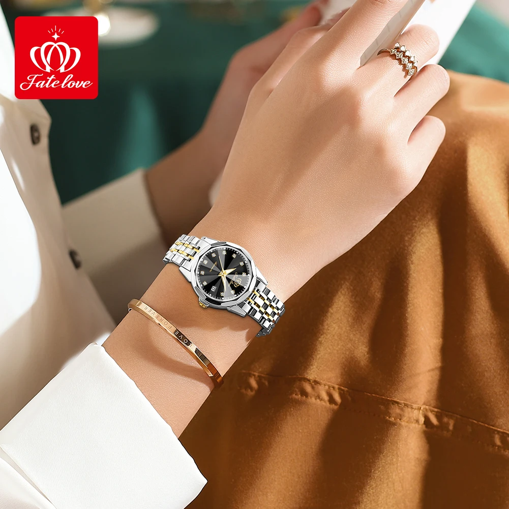 Женские Водонепроницаемые кварцевые часы со стальным ремешком