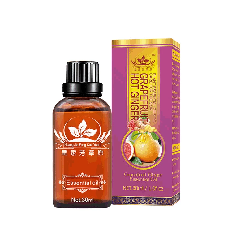 

10pcs Grapefruit Ginger Massage Oil for Lymphatic Drainage,100% Pure Natural Drainage Ginger Oil,Repelling Cold and Relaxing