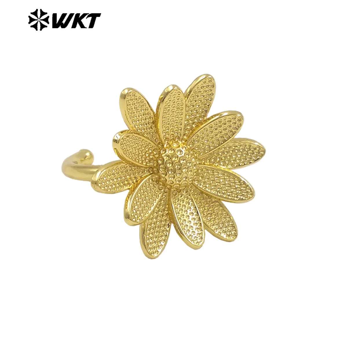 Очаровательное позолоченное желтое Латунное женское металлическое кольцо с