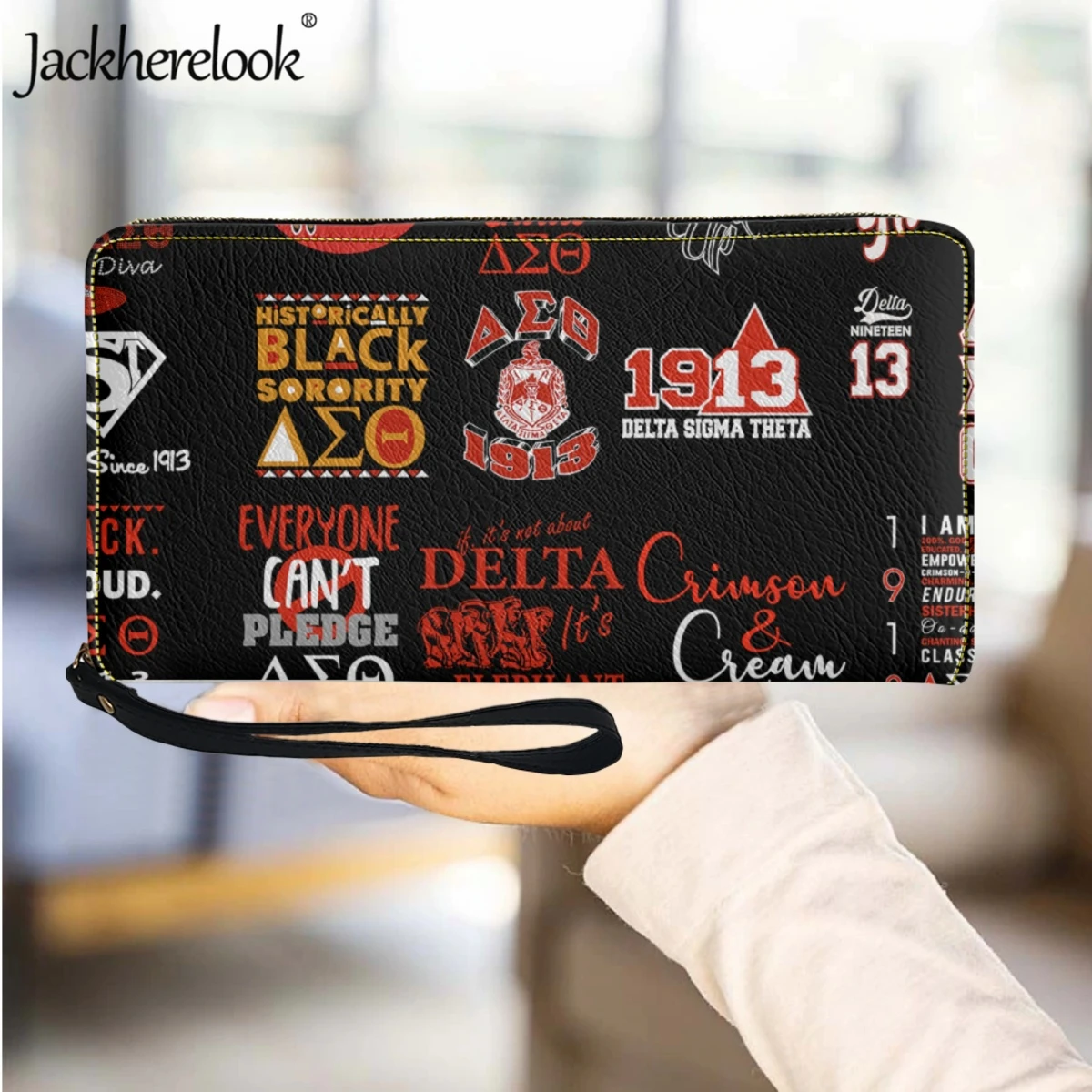 

Модный женский кошелек Jackherelook Delta Sigma Theta Sorority из искусственной кожи, деловой Роскошный кошелек с держателем для банковских карт, новый кошел...