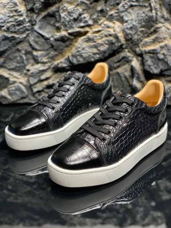 Luxury Designer Shoes Platform Leisure Red Bottom Shoes for Men Black Wedding Evening Dress Birthday Present Big size 47 48 Vip