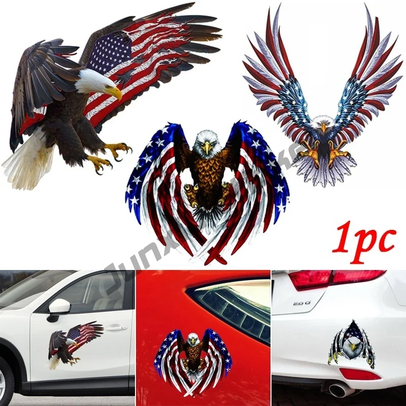 

Американские Орлы, автомобильная наклейка, Виниловая наклейка на стену, флаг США, символ США, ПВХ наклейка на окно автомобиля JDM, креативный ПВХ Декор
