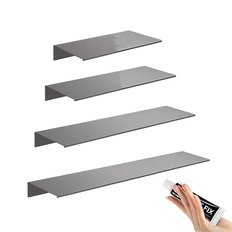 

30-60cm Bathroom Rack Grey Aluminum Garden Manga Metal Strong Shelf Garage Toilet Wall Cosmetic Storage Shower Holder Organizer