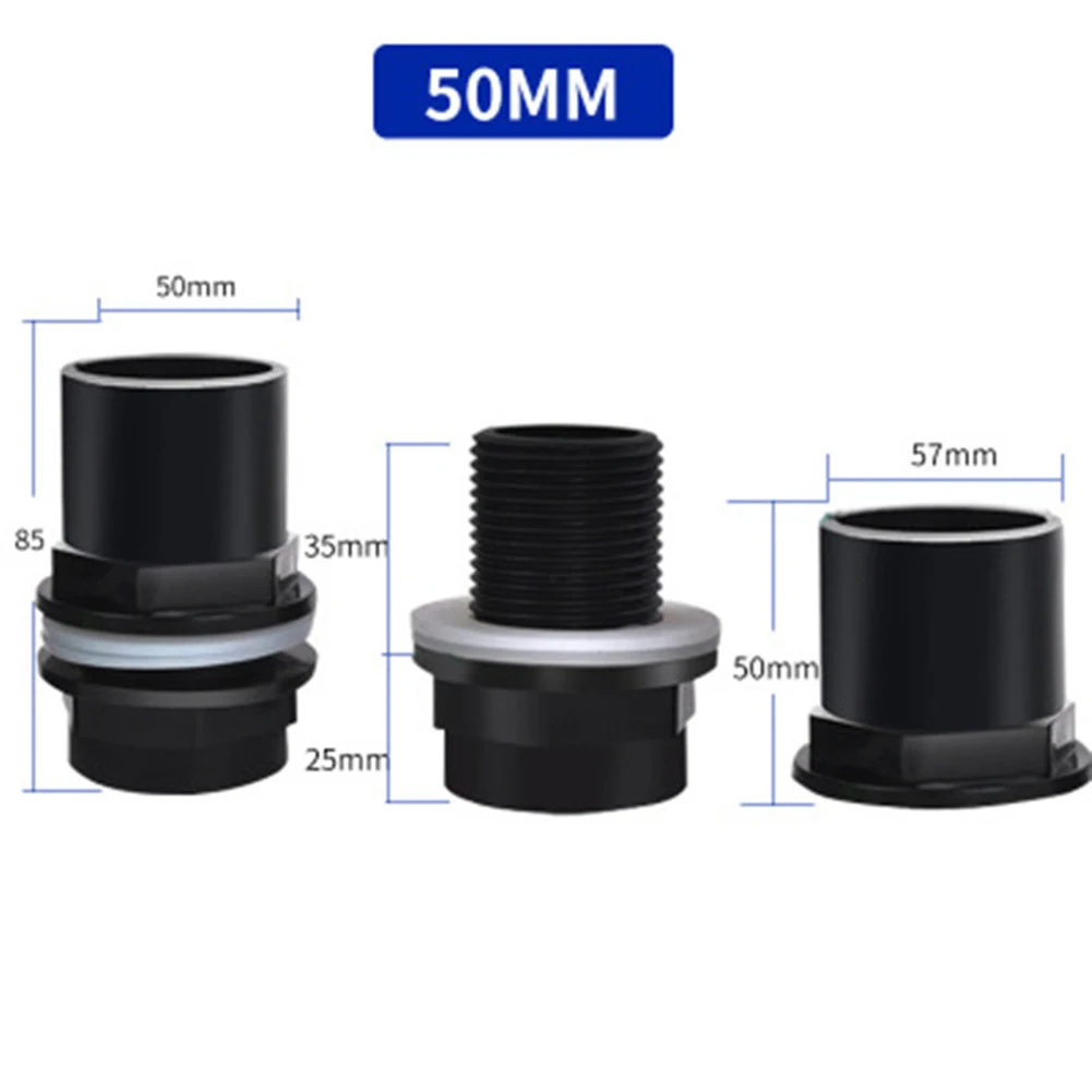 

Aquarium Weld Threaded Tank Connector For Fish Pond Filter Pipe With Gasket Drain Joint Garden Hydroponic Water Tube Fittings