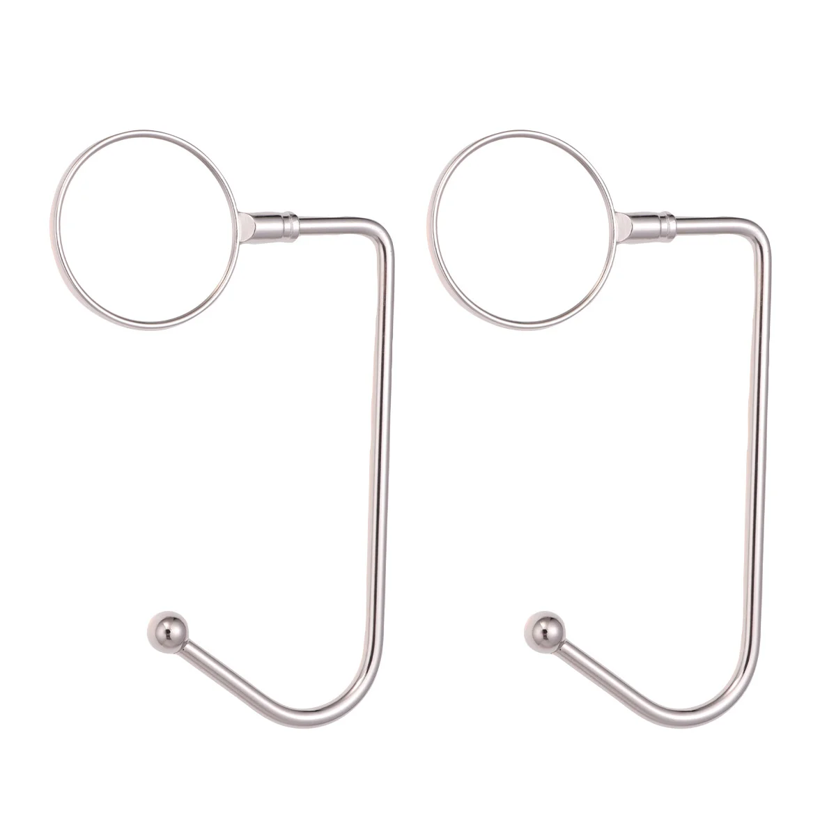 

2PCS Round Metal Bag Hangers Purse Hooks Christmas Stocking Handbag Holder for Table Desk