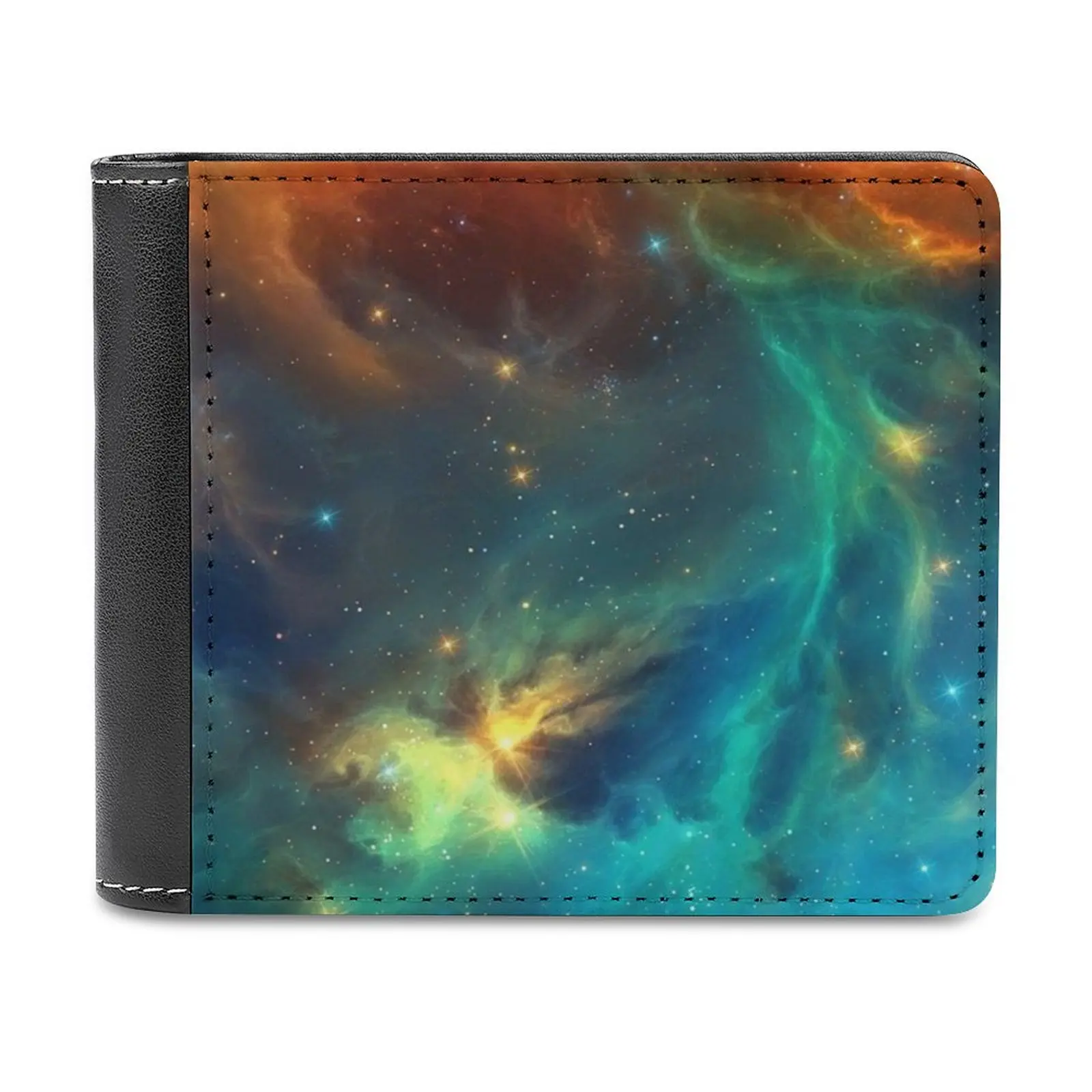 

Цветной кожаный мужской кошелек Galaxy с узором, мужской короткий кошелек, кошелек с несколькими кармашками для карт, модный кошелек 12, 12 Pro, 12 Pro...