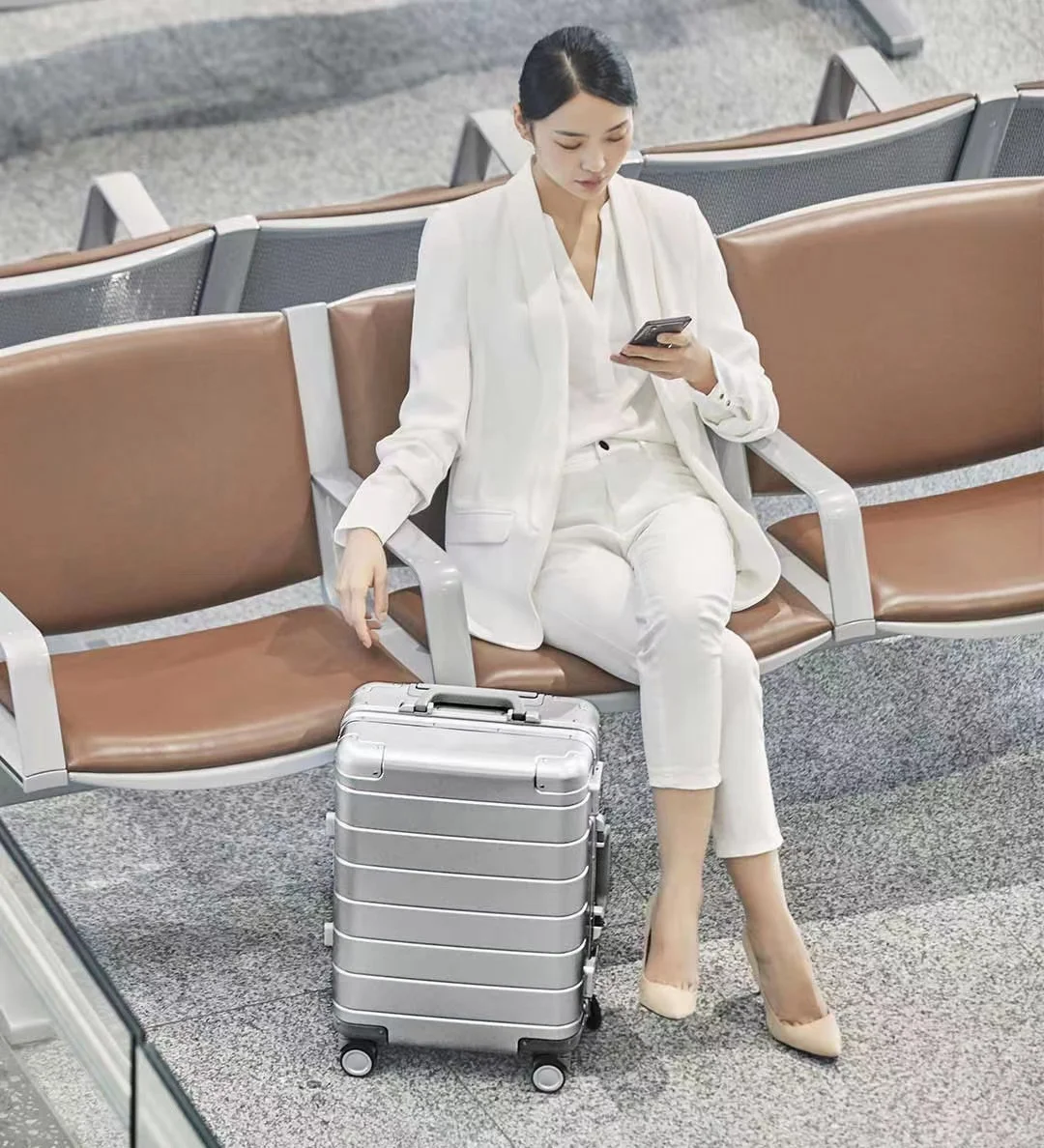 Xiaomi Mi Metal Travel Suitcase 2 Waterproof Trolley Case High Capacity Boarding Luggage with TSA Lock for Outdoor Fun