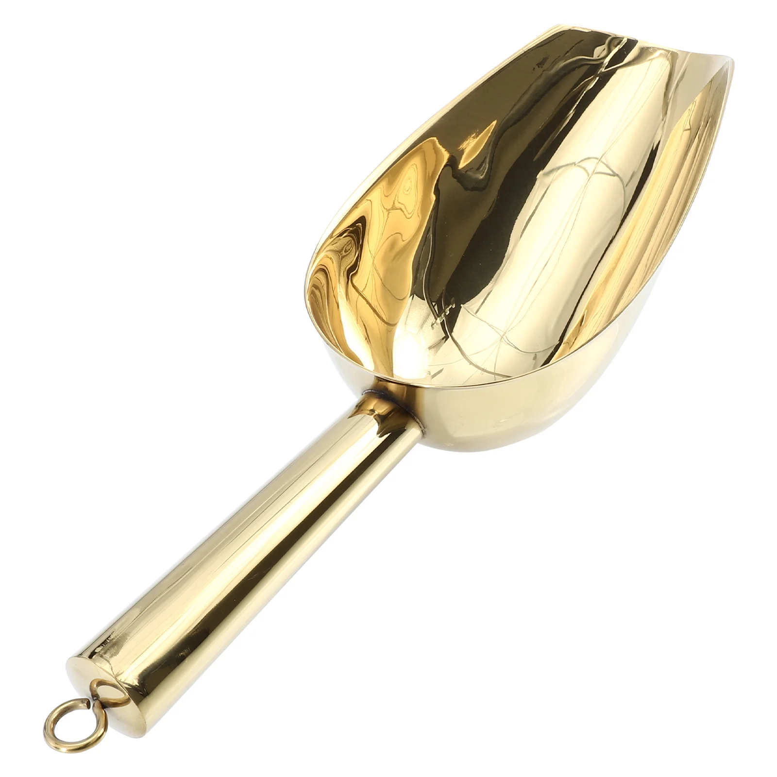 

Stainless Steel Ice Shovel Durable French Fries Shovel Hanging Food Scoops