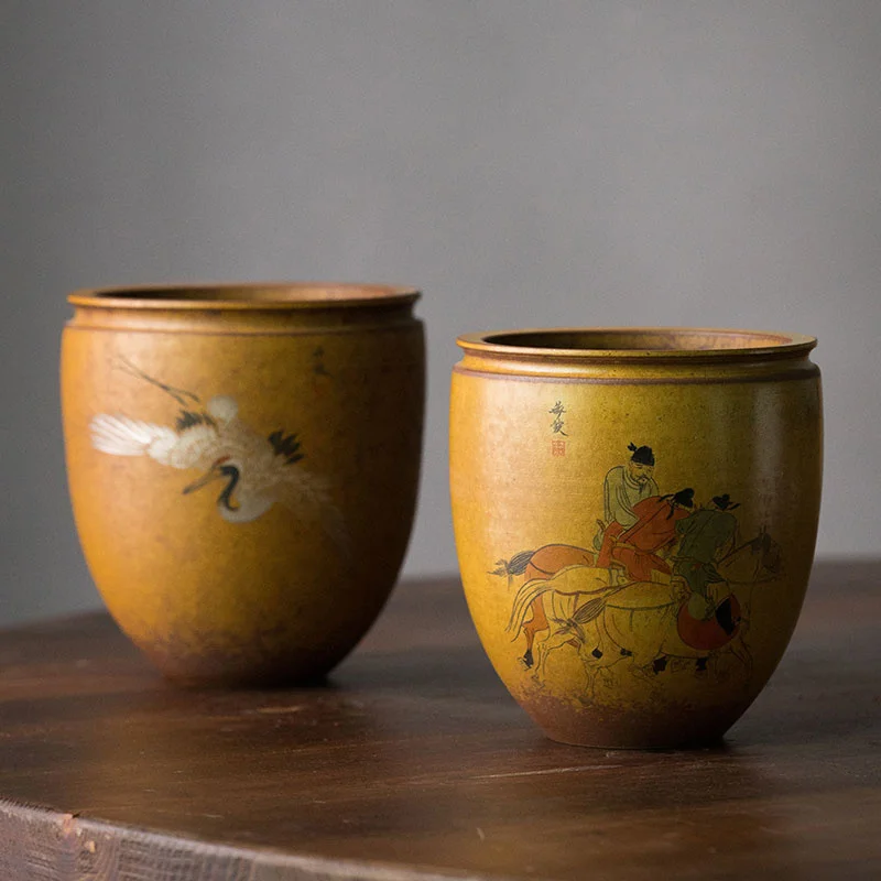 

Wash Large Porcelain Hand Painted Household Building Water Kung Fu Utensils Washing Cup Bowl Tea Ceremony Utensil