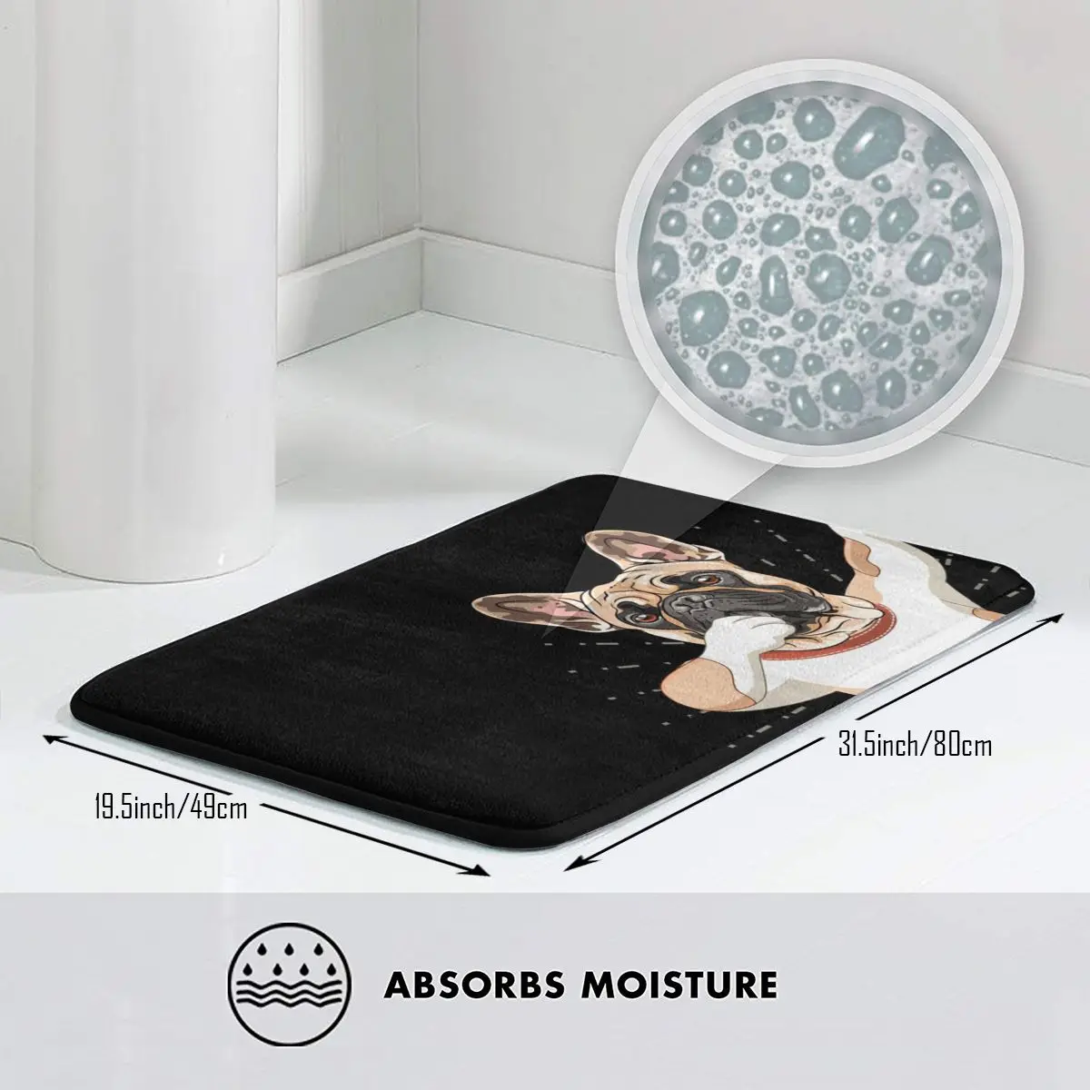 Танец Dabbing французский бульдог искусственный коврик для ног Коврик ванны