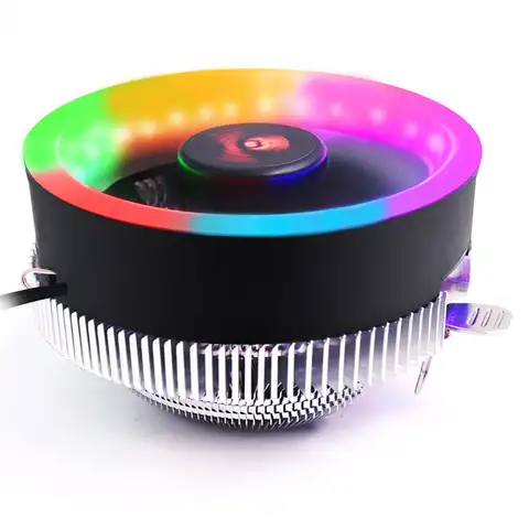 Универсальный кулер для компьютерного процессора, радиатор со светодиодной подсветкой AMD Intel Silent 3Pin