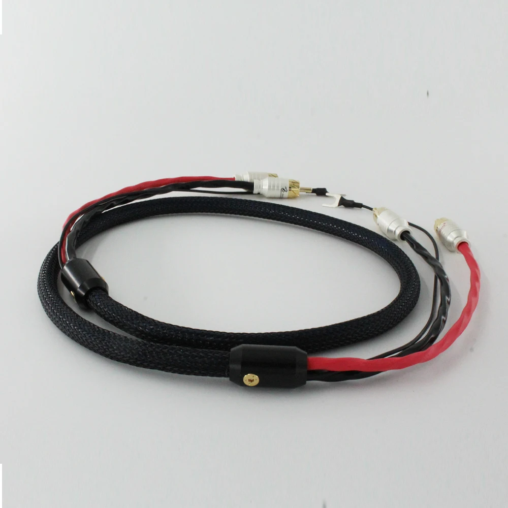 Hi End Audio RCA Cable of Independent Shielded Signal Line Of LP Vinyl Record Player Amplifier Chassis Gold Plated Connector