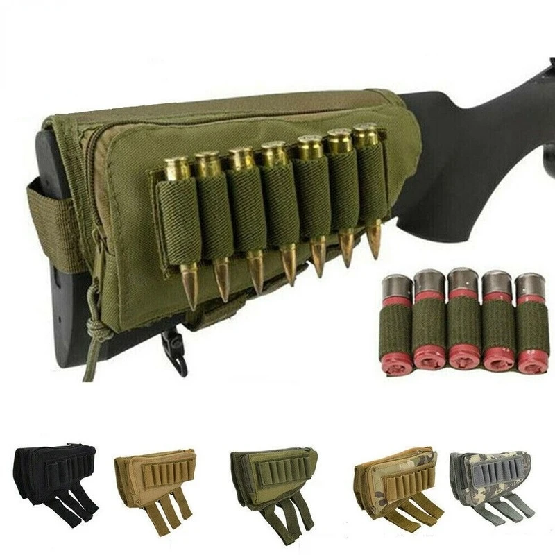 

Tactical Muti-functional Hunting Zipper Rifle Buttstock Pack Bag Cheek Pad Rest Shell Mag Ammo Pouch Pocket Magazine Bandolier