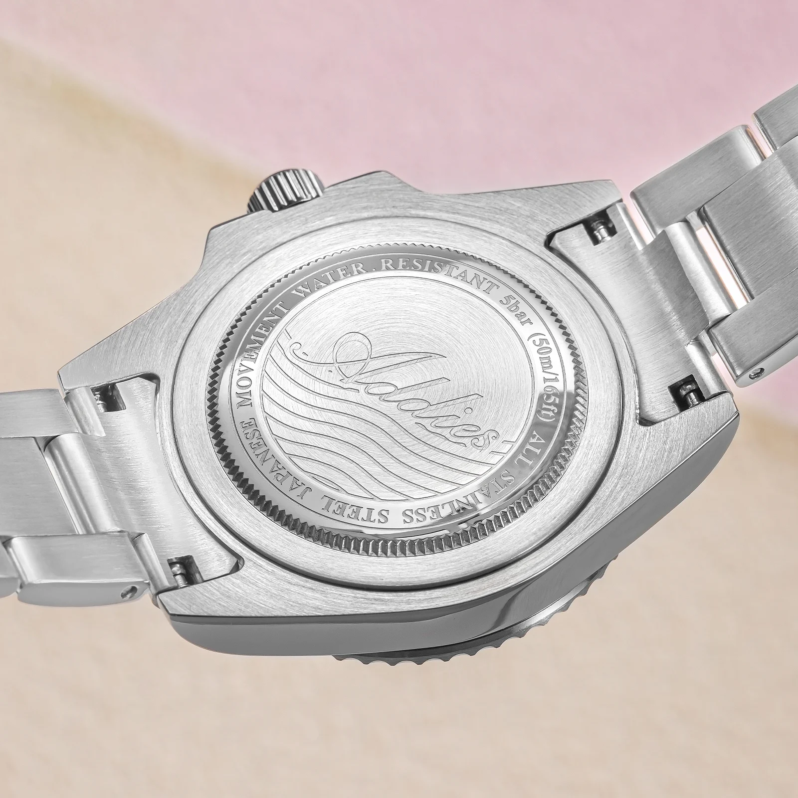 Женские роскошные кварцевые часы Addies AW25902 Japan GM12 из нержавеющей стали с керамическим безелем, суперлюминесцентные, водонепроницаемые наручные часы (art.: 3920da01bc1ca) - 3920da01bc1ca