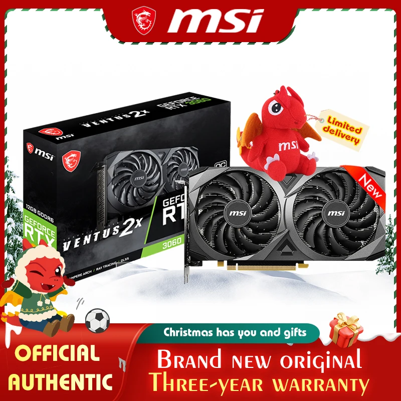 

MSI NEW GRAPHICS CARDS RTX 3060 VENTUS 2X 12G OC GPU