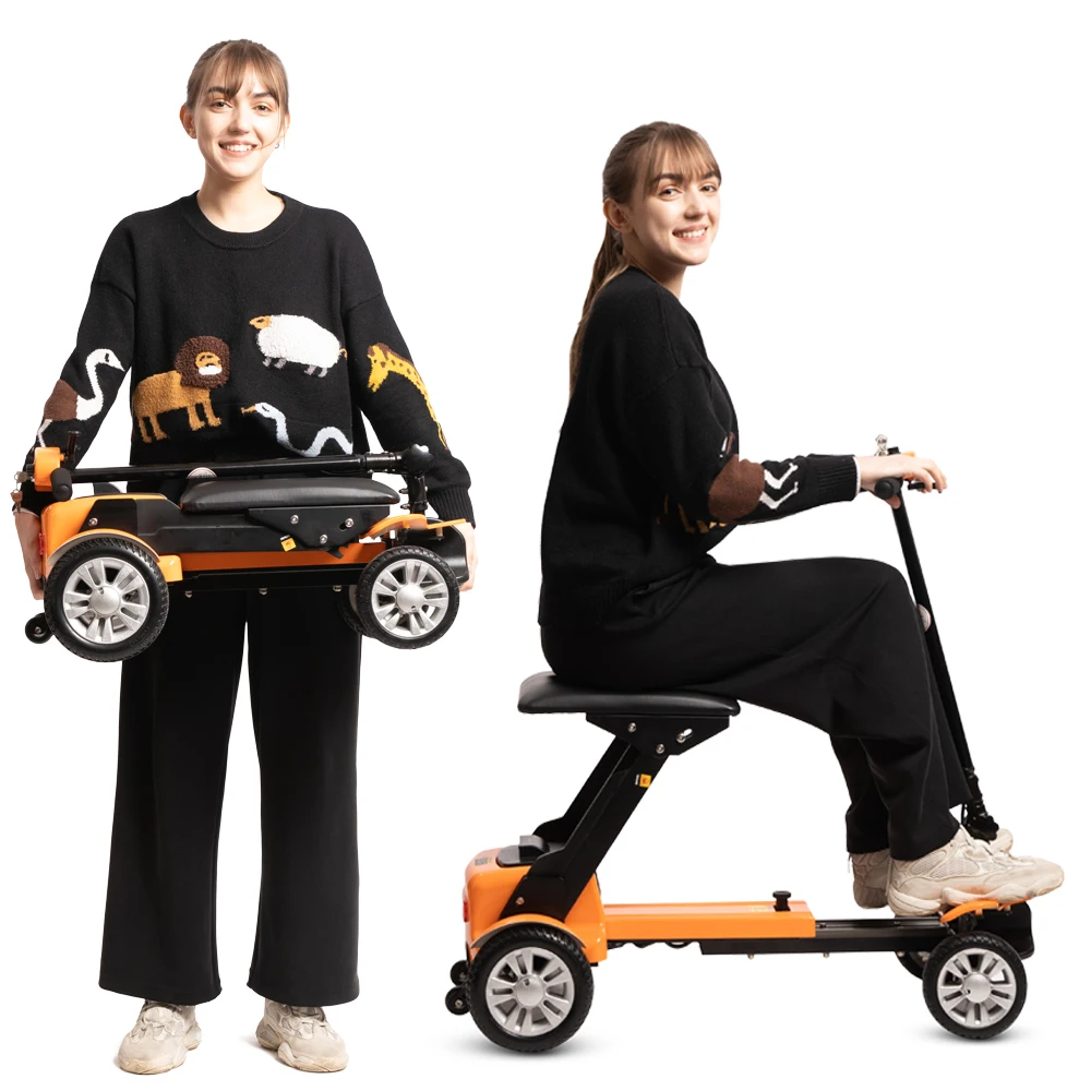 

Enhance Perfect Transformer Travel Foldable Mobility Scooter 4 Wheel Electric Convenient For Elderly Handicapped Scooters CE 24V