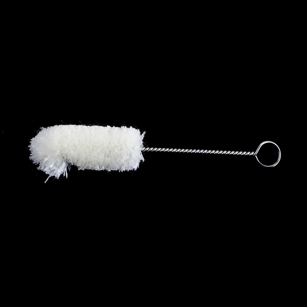 

1 Pc Mouthpiece Brush Universal Fluff Metal Handle White Cleaning Brush Clean Tool for Trumpet