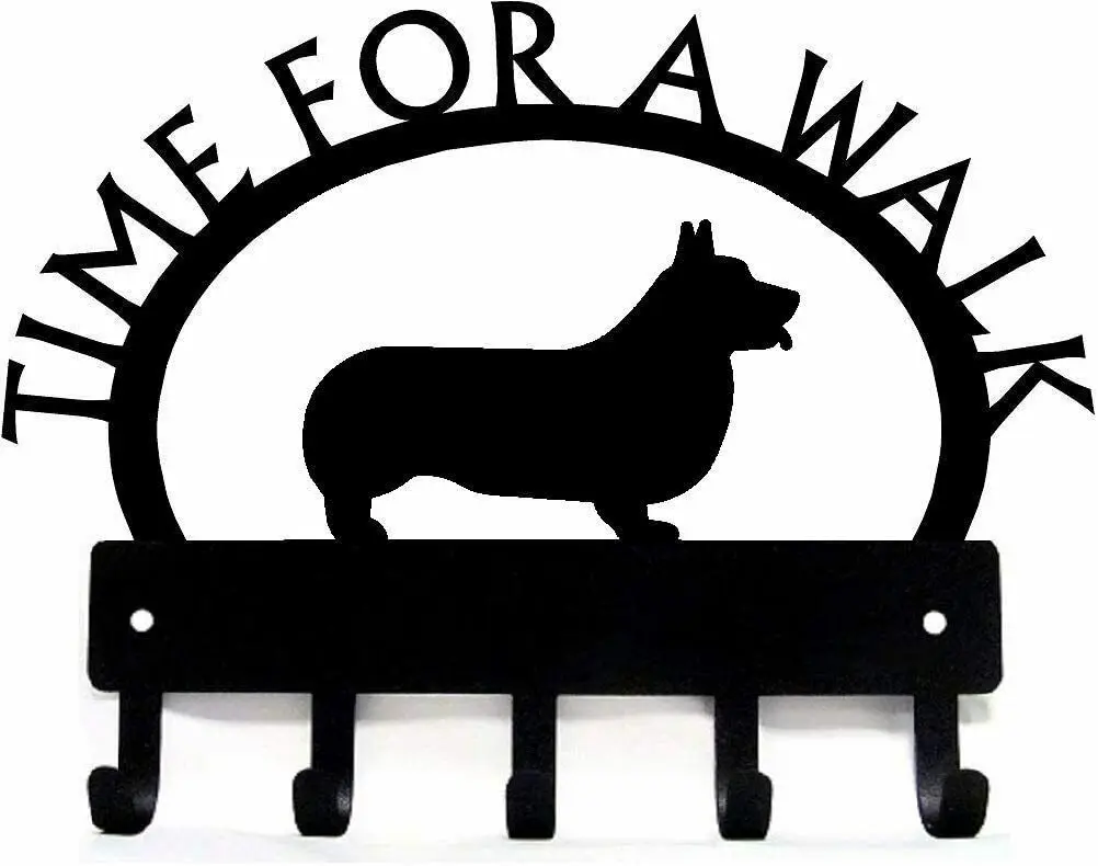 

Corgi Time for a Walk Key Rack Dog Leash Hanger Hanger In The Hallway Decoration For Home