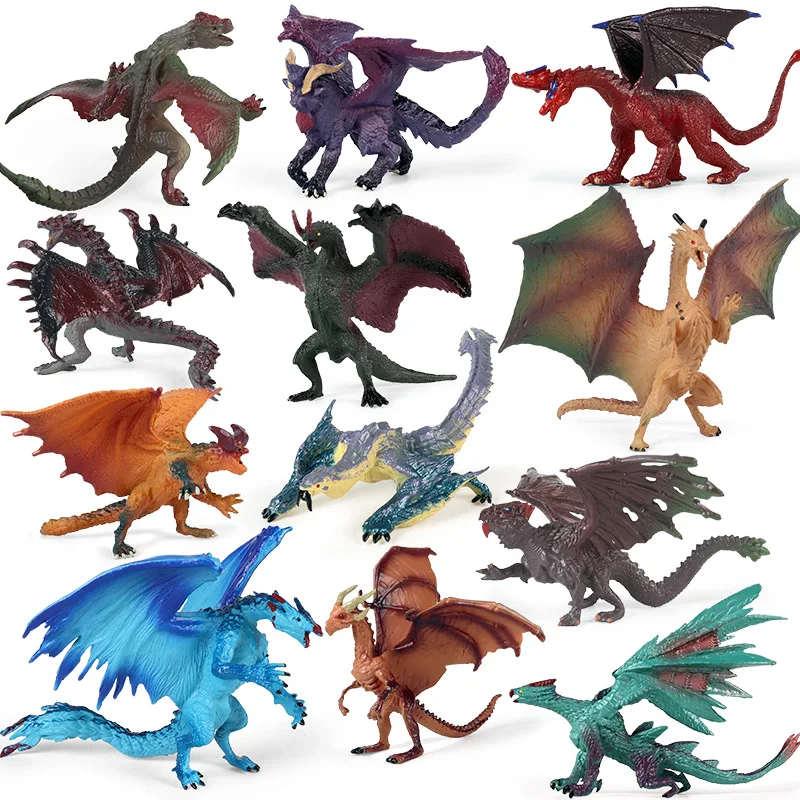 

Original Savage Flying Magic Dragon Action Figures Dinosaurs Animals Model PVC Collection Kids Toy X-mas Gift