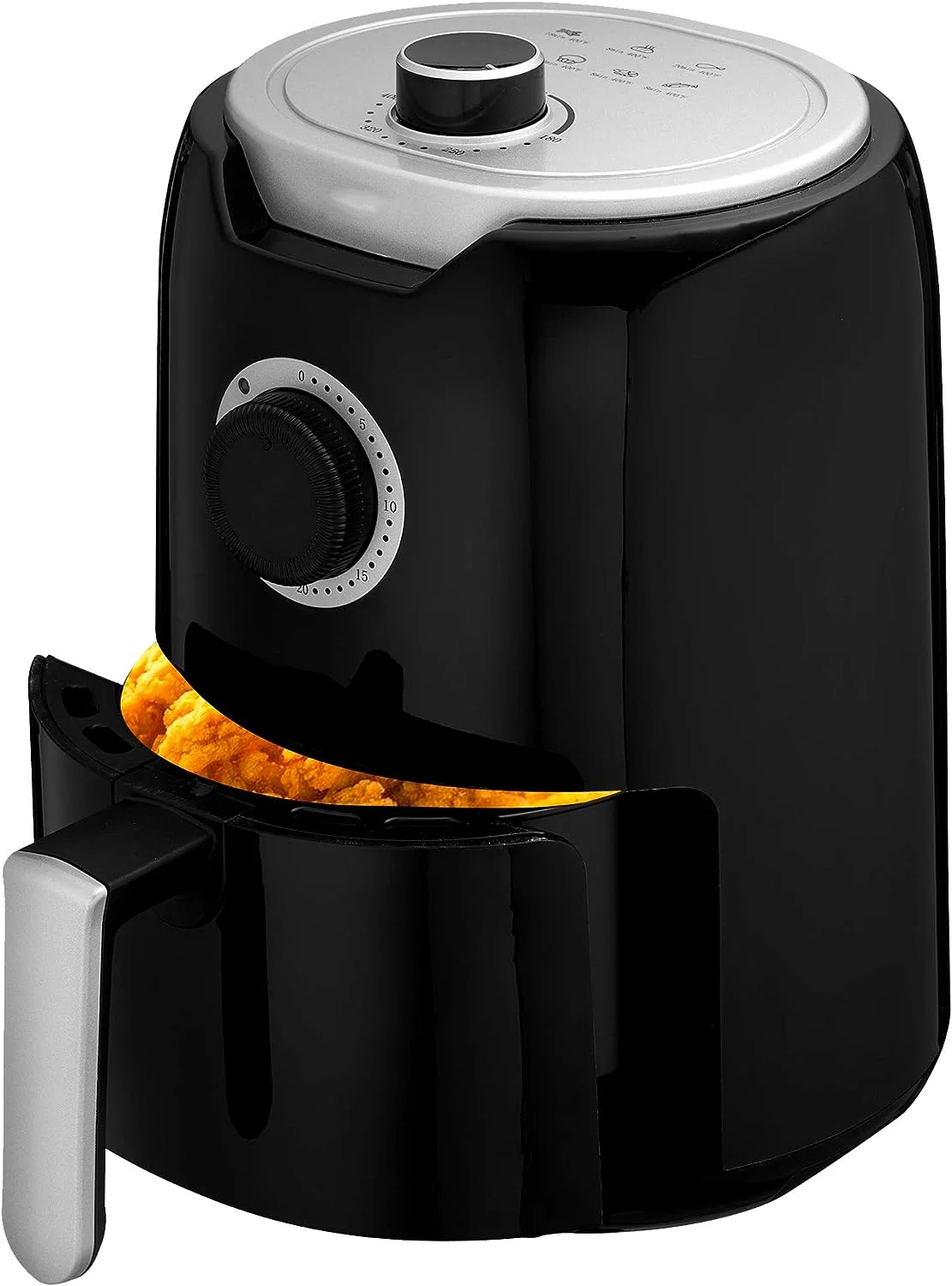 

Fryer Digital 2.1Quarts Adjustable Timer Air Fryer Oven w/ Space Saving Flat Basket, Healthy Oil-Free Airfryer & Auto Shutof Hog