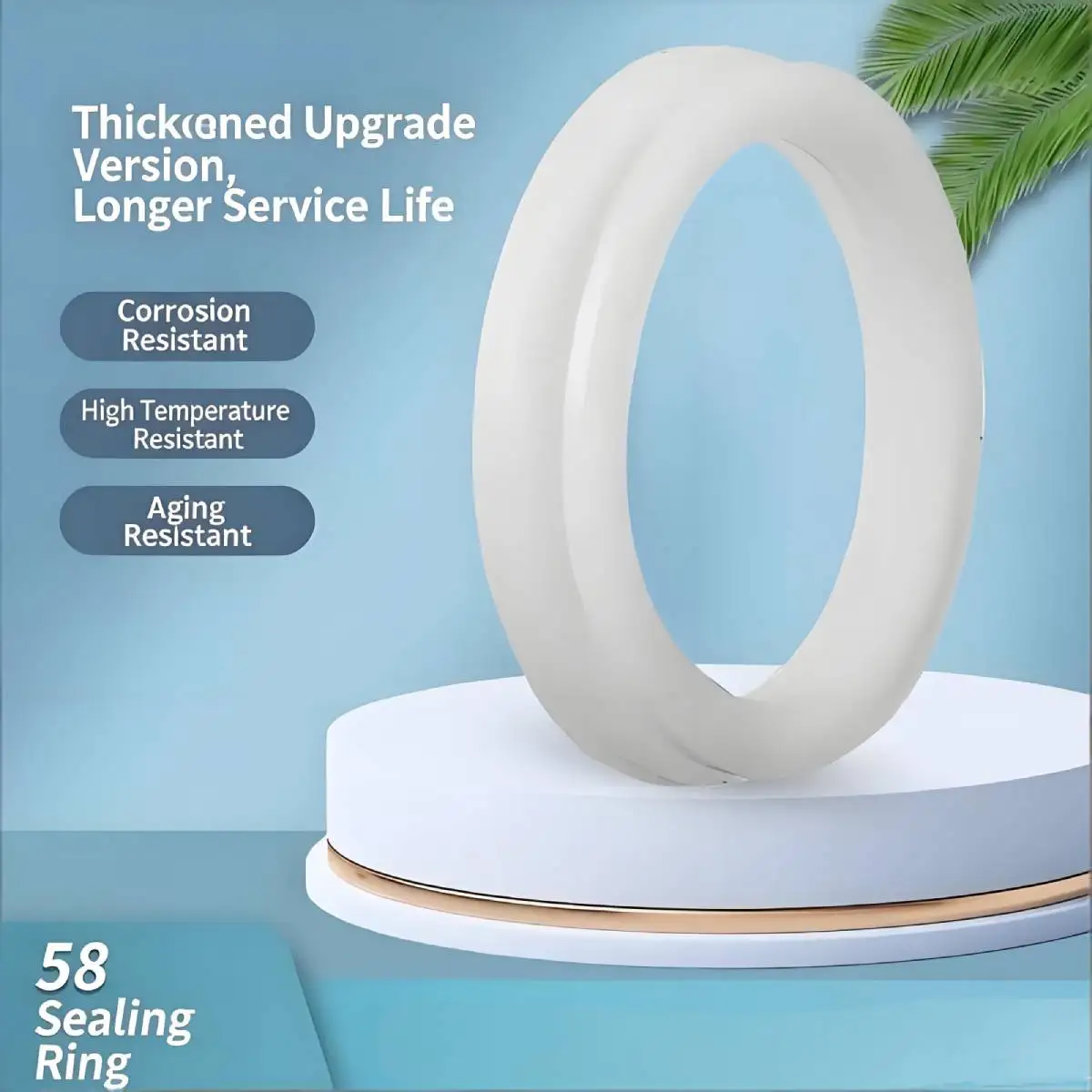 

Силиконовое резиновое уплотнительное кольцо для вакуумной трубки солнечного водонагревателя 58 мм или 47 мм белого цвета 20 шт.