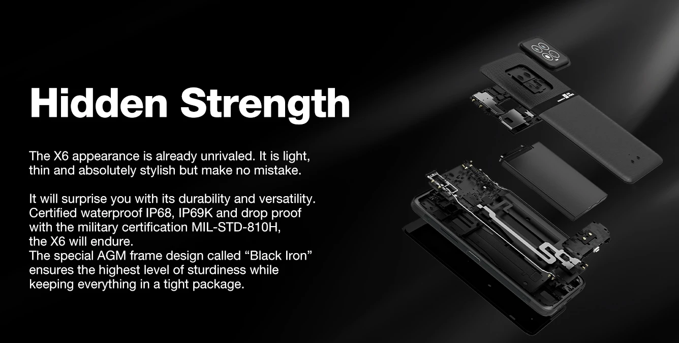 Смартфон AGM X6 ЦП Unisoc T750 120 Гц 6 78 дюйма новый экономичный телефон прочный
