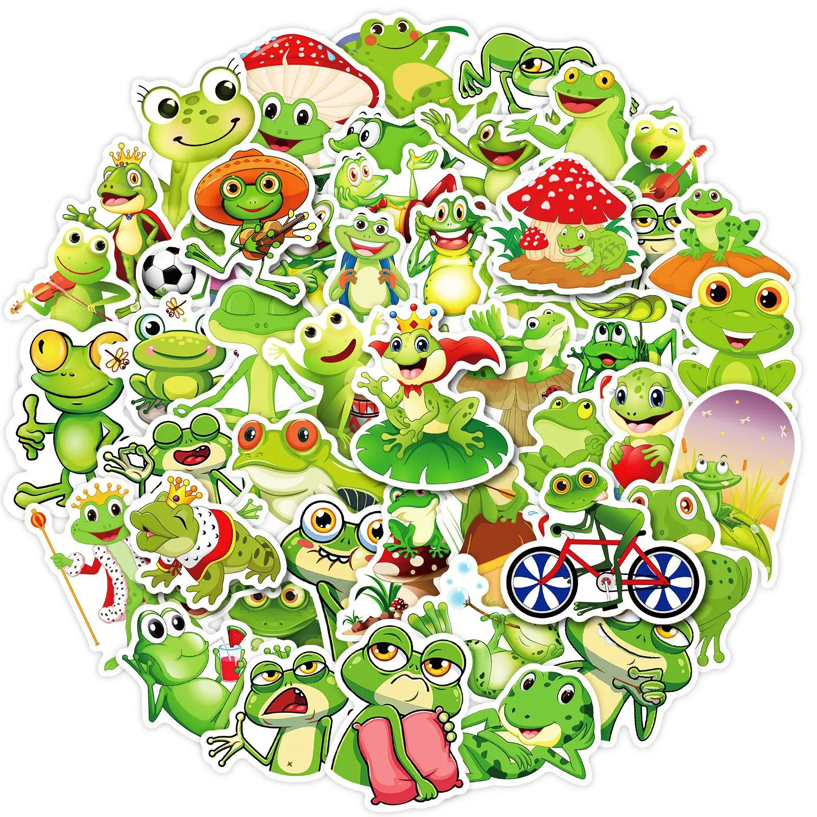 

10/30/50pcs Cartoon Quack Series Stickers Fun Diy Children's Stickers Focus Animal Frog Creative Luggage Stickers