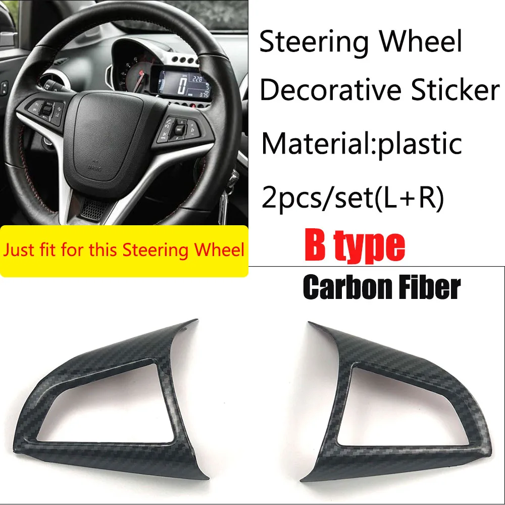 

For Chevrolet Orlando Cruze Trax Aveo Sonic Onix Cobalt Car Styling Accessories Interior Steering Wheel Decoration Trim Sticker