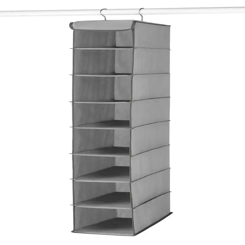 

Free Shipping Hanging Shoe Shelves Closet Organizer - 8 Section - Gray - PPNW