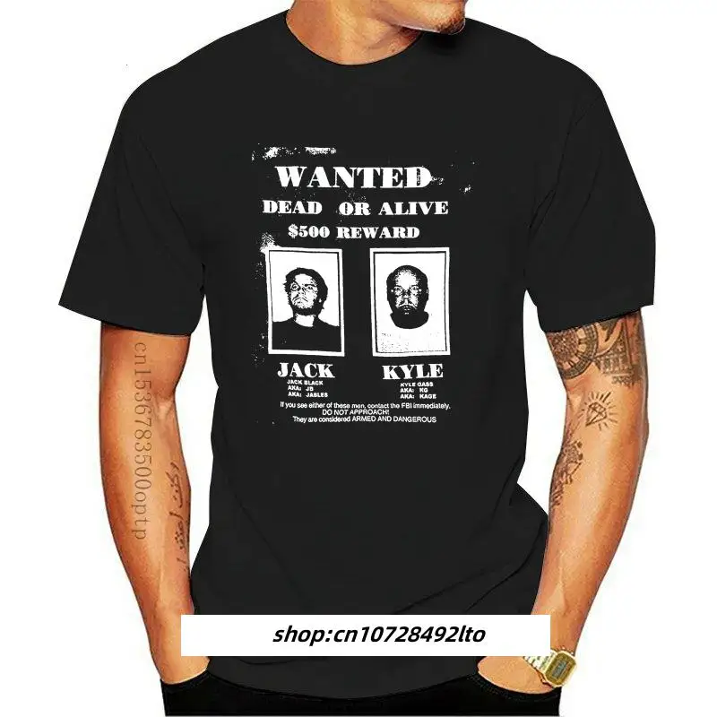 

New Tenacious D Mens Wanted T-shirt Large Black Rockabilia Men Casual Short Sleeve T Shirts Men Lastest Personality(1)