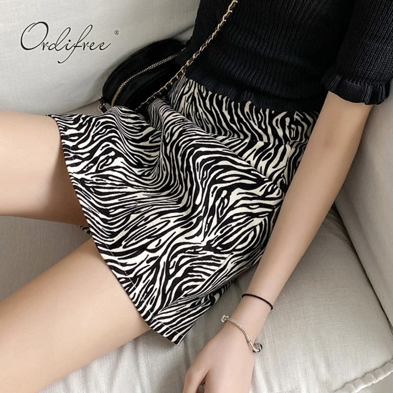 

Женская мини-юбка в полоску Ordifree, короткая трапециевидная юбка с высокой талией, с винтажным принтом, для школы, на лето, 2022