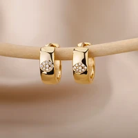 white crystal zircon evil eye hoop earrings for women stainless steel earring geometric circle earrings ear jewelry gift