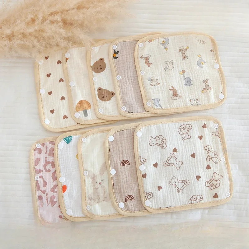 

20x20cm Baby Towel for Drooling Teething Bibs Burp Cloth for Kids 4-Layer Handkerchief Sweat Absorb Towel Facecloth Flat Pillow