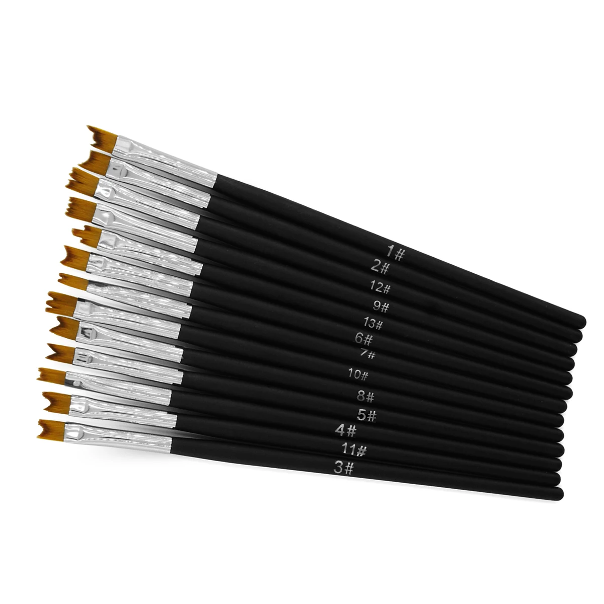 

13 размеров улыбка луна в форме акриловой кисти для французского маникюра УФ-Гель-лак лепесток цветок градиентный рисунок Ручка инструмент для маникюра