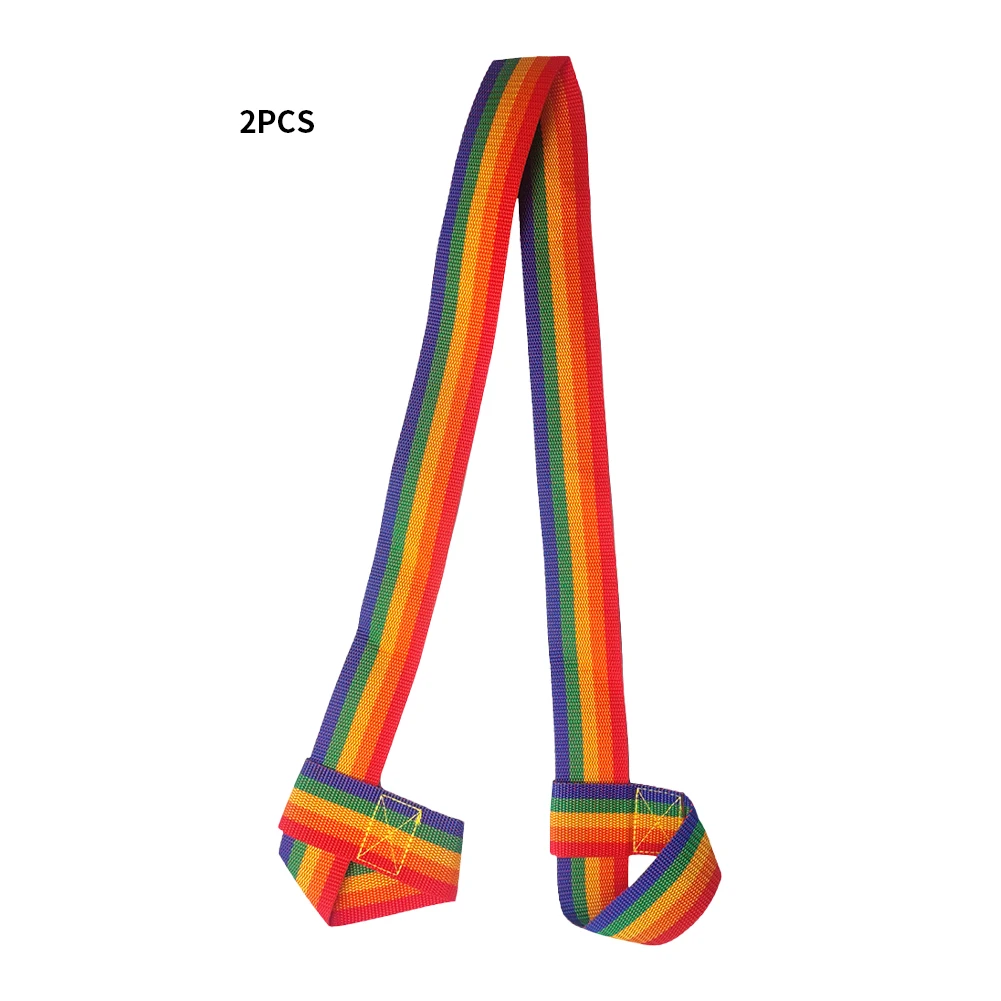 

2pcs Portable Lightweight Colorful Skate Leash Durable Adjustable Easy Use Shoulder Belt Sports Accessory Carrier Strap Foldable