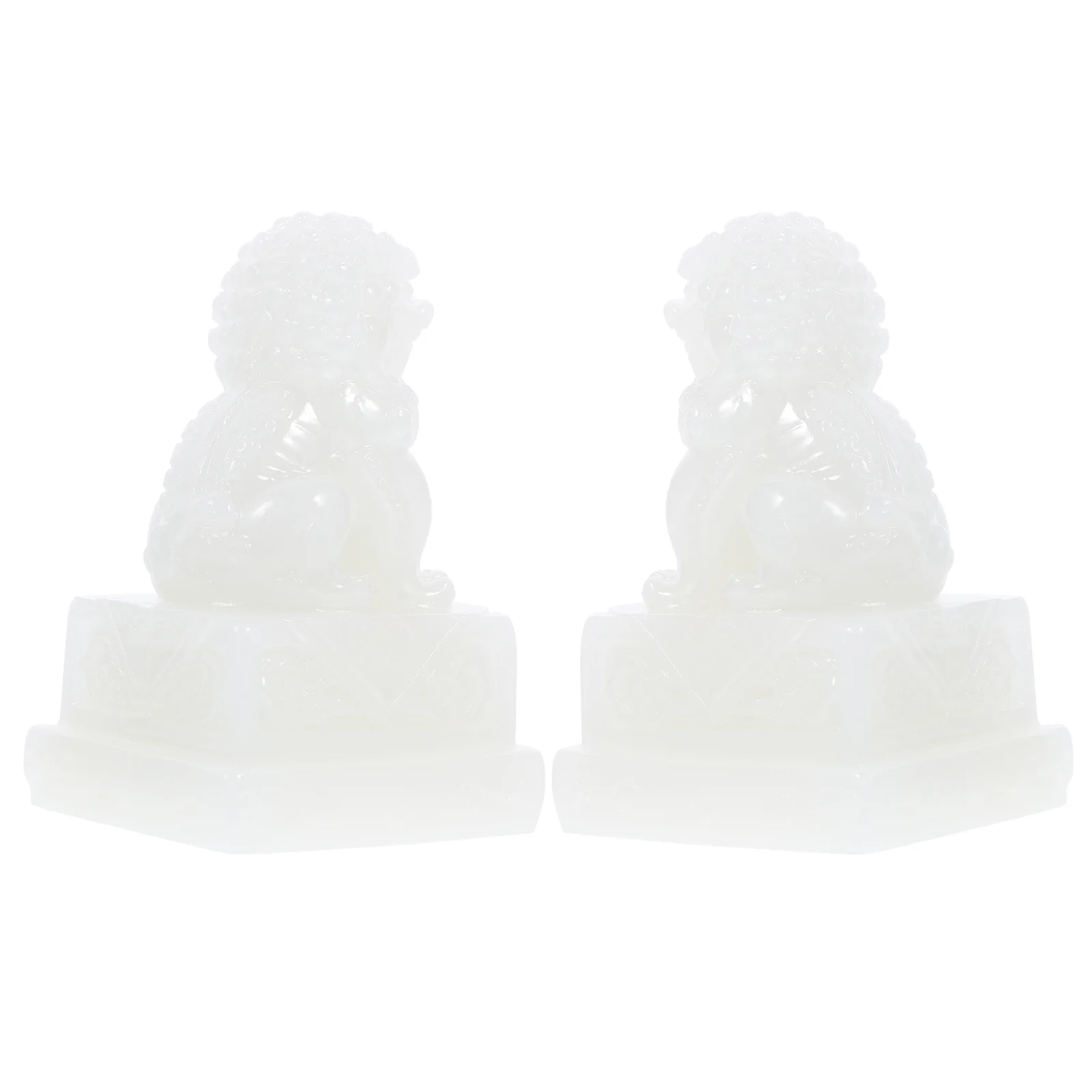 

Statue Figurine Foo Guardian Statues Sculpture Dogs Gift Fu Decor Homefengshui Dog Lions Wealth Resin Ornament Mini Animal Shui