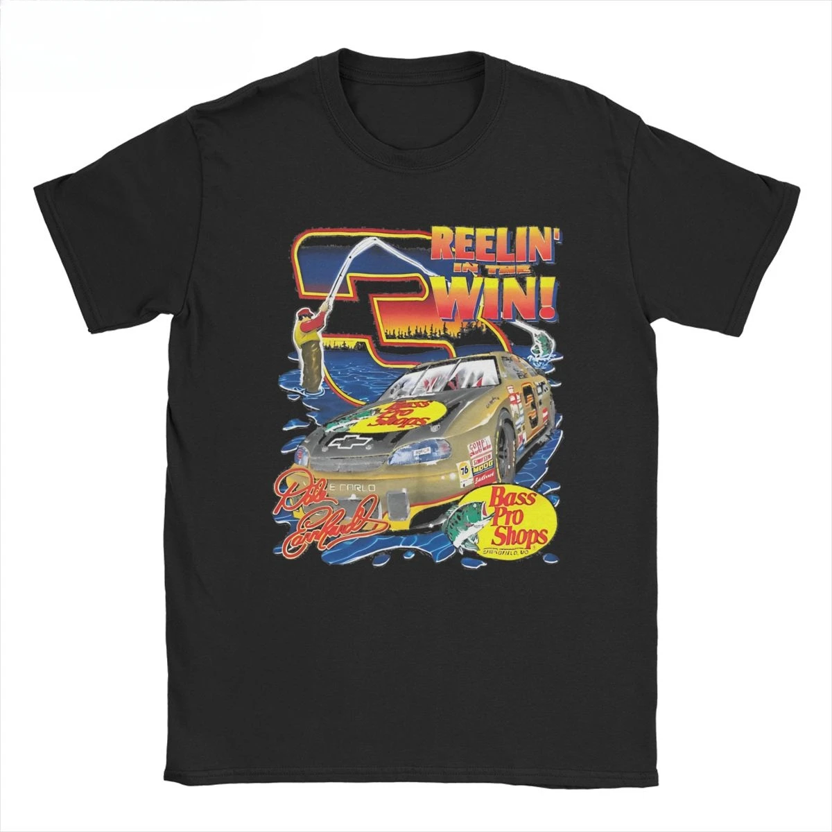 Футболки Dale Earnhardt Reelin In The Win для мужчин и женщин гоночный водитель креативная