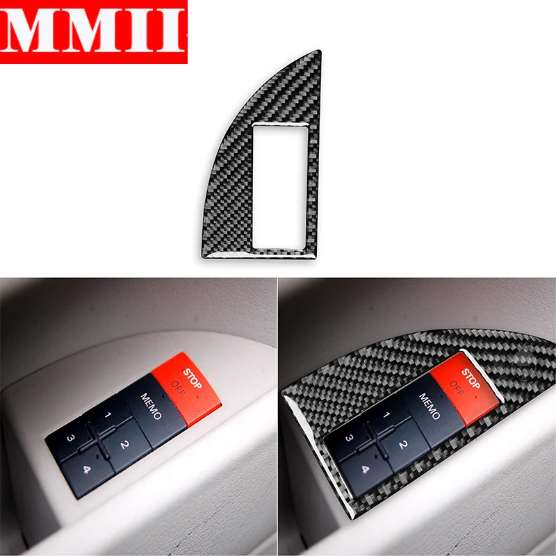 

For Audi A4 S4 B7 2005 2006 2007 2008 Car Seat Heating Switch Button Panel Decoration Cover Carbon Fiber Sticker Accessories
