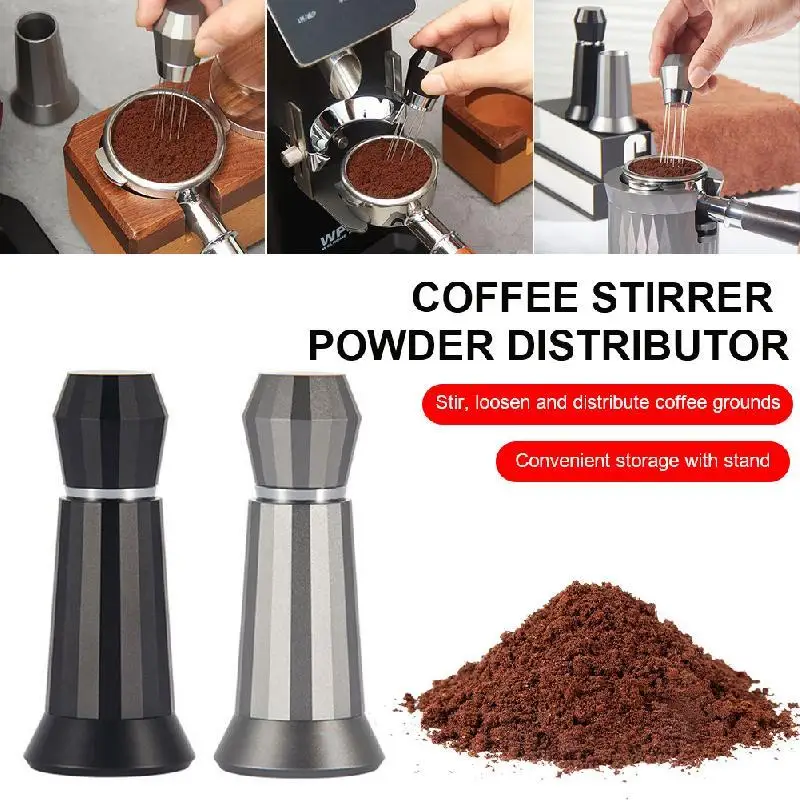 

1pcs Coffee Tamper 46MM Coffee Tamper Distributor Stainless Steel Needle Coffee Powder Distribution Coffee Leveler Tools
