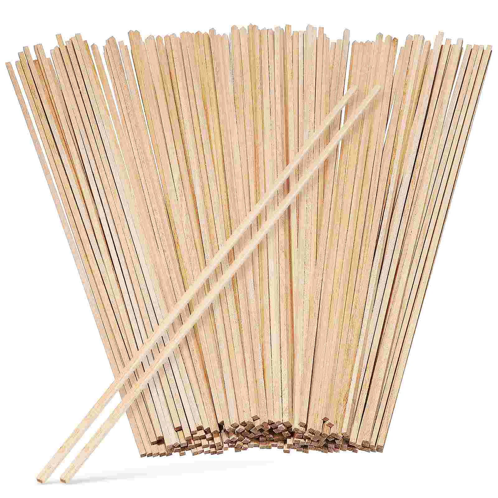 

150pcs Wood Sticks Hardwood Square Dowels Wooden Strips Crafts Projects Supplies