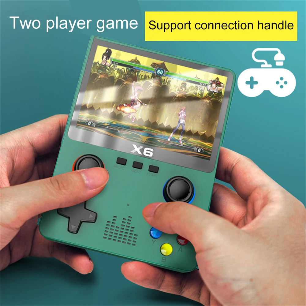 

2023 New X6 Game Console HD PSP Handheld Game Console 3.5-inch Dual Joystick GBA Arcade Simulator Built-in 2W Cavity Speaker