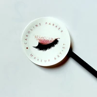 jm14 100 pcs custom personalised clear stickers eyelashes stickers logo eyelash package lipgloss tubes mink cosmetic